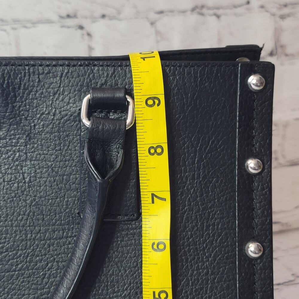 Rebecca Minkoff- Madison Satchel- Black with Studded sides-Black strap - Picture 12 of 13